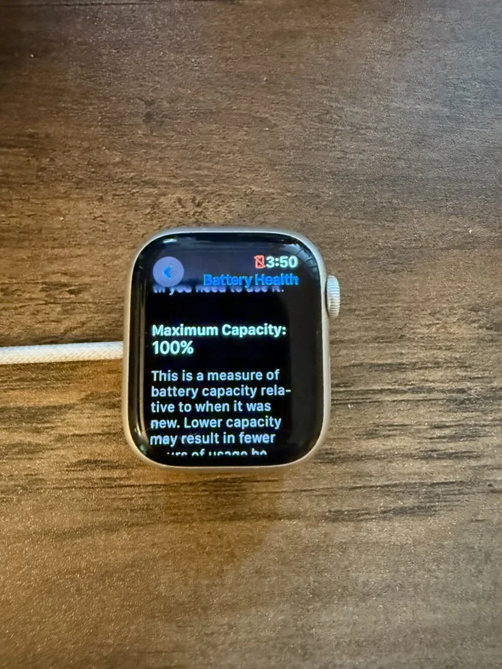 Apple Watch Series 9 41mm GPS Starlight + Apple Braided Solo Loop | 100% Battery